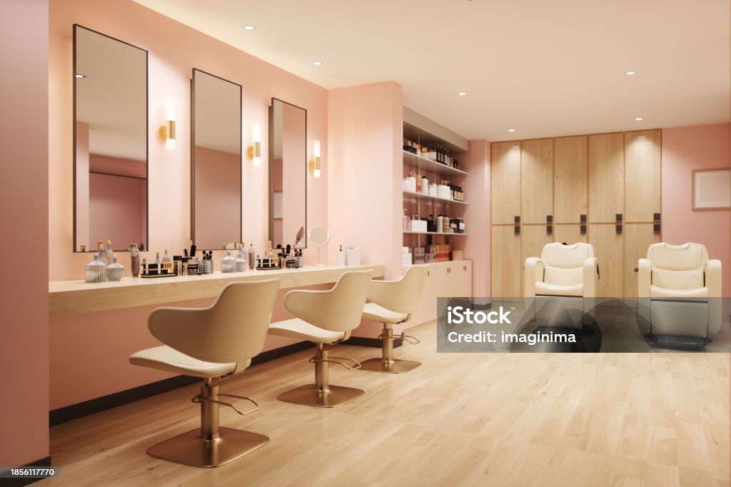 Interior of Little Pink Salon